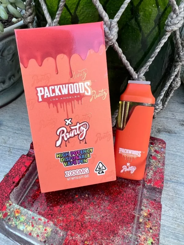 Packwoods x Runtz Disposable Vape Pen with Live Resin Cannabis Extract